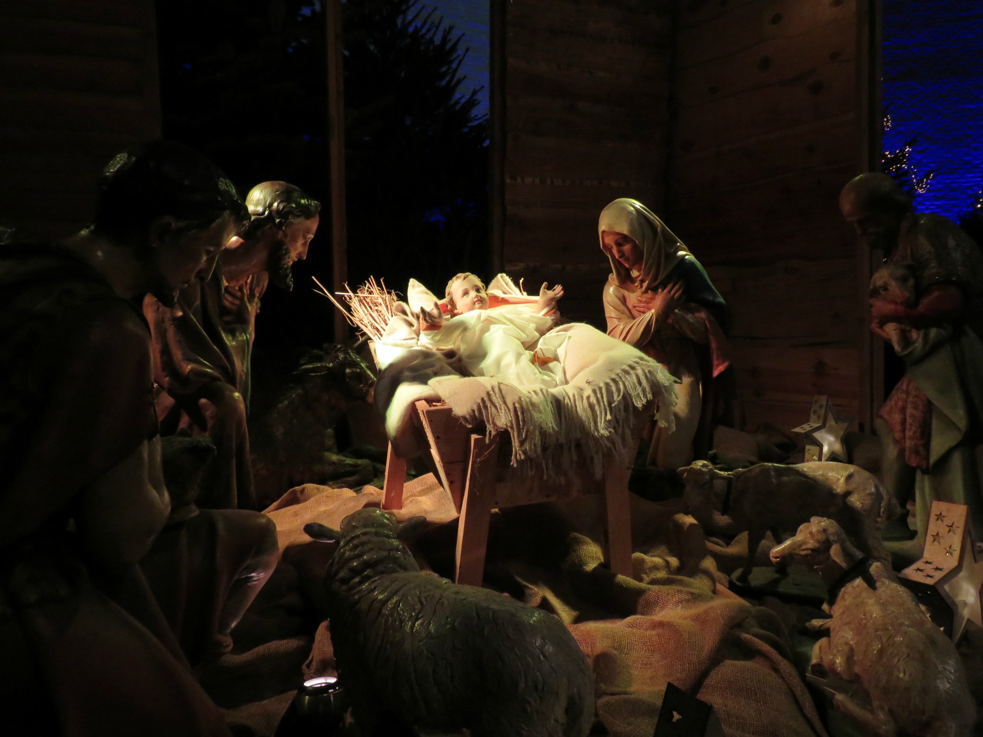 De kerststal van de Sint-Anna-ten-Drieënkerk